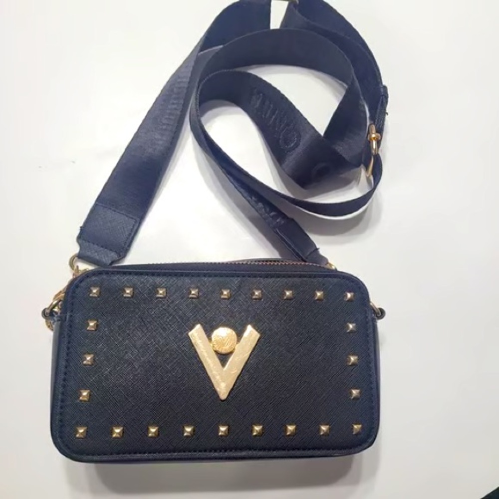 NWT. Black and gold. Valentino Orlando crossbody handbag.